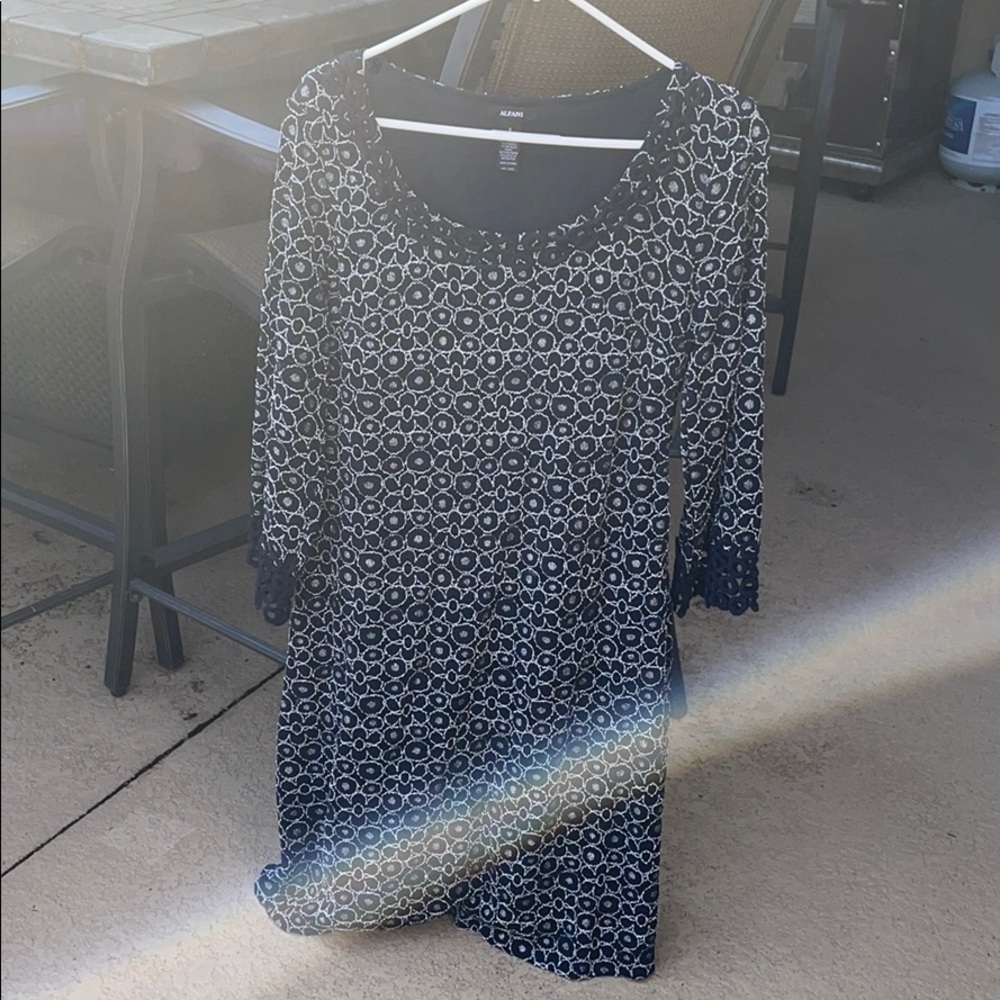 Size sm alfani navy/silver dress